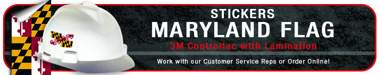 Maryland State Flag Stickers | CustomHardHats.com